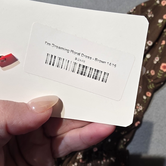 NWT Perfectly Priscilla Elegant Brown Floral Long Sleeve Dress PTP 23 Length 35 - Picture 6 of 7